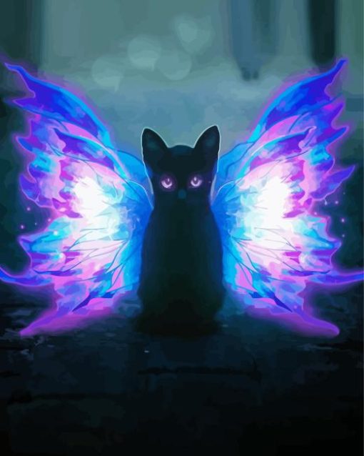 Cat And Fairy Wings Diamond Painting