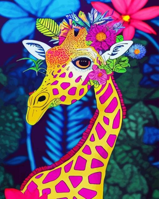 Colorful Giraffe Diamond Painting