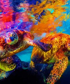 Colorful Turtles Diamond Painting