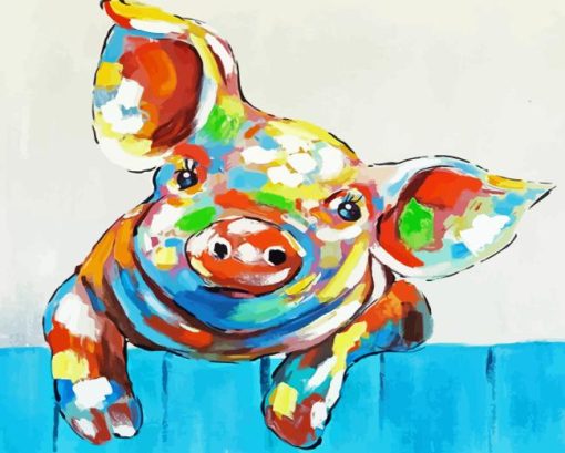 Cute Abstract Pig Diamond Painting