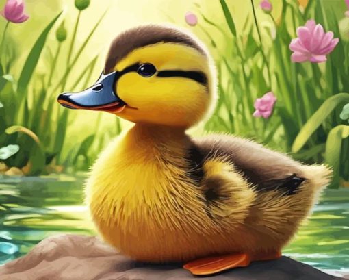 Duck Cartoon Diamond Painting