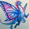 Fairy Dragon With Butterfly Wings Diamond Painting