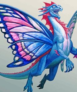 Fairy Dragon With Butterfly Wings Diamond Painting