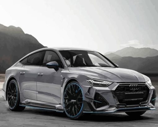 Gray Car Audi RS7 Diamond Painting