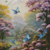 Hummingbirds And Hydrangeas Diamond Painting