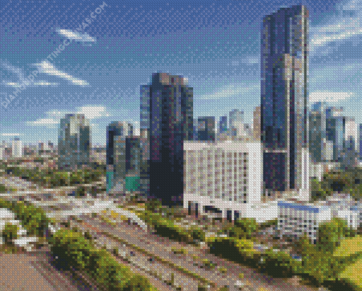 Jakarta Buildings Diamond Painting