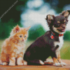 Kitten And Chihuahua Diamond Painting