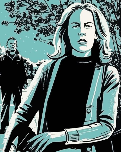 Laurie Strode And Michael Myres Diamond Painting