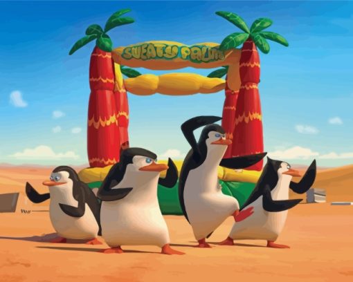 Madagascar Penguins Diamond Painting