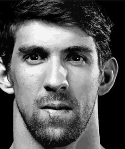 Monochrome Michael Phelps Diamond Painting