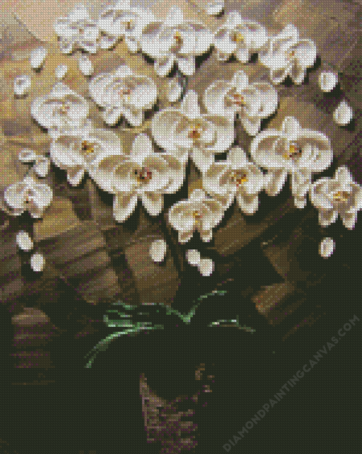 Orchid Vase Diamond Painting