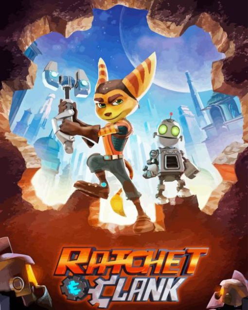 Ratchet Clank Poster Diamond Painting