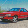 Red Peugeot 405 Diamond Painting