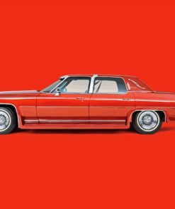 Red Cadillac Fleetwood Diamond Painting