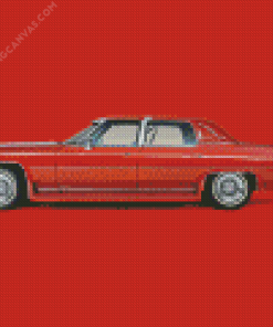 Red Cadillac Fleetwood Diamond Painting