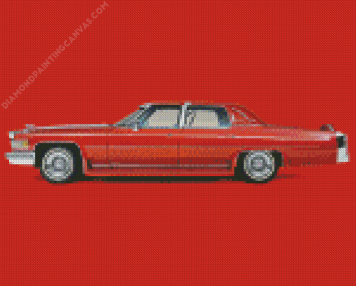 Red Cadillac Fleetwood Diamond Painting