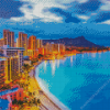 Waikiki Hawaii At Night Diamond Painting