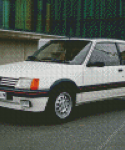 White 205 Gti Peugeot Diamond Painting