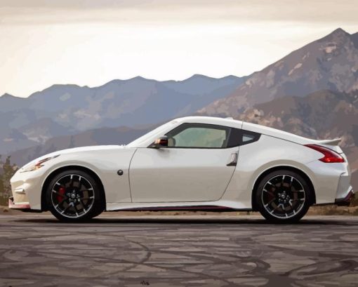 White Nissan 370z Diamond Painting