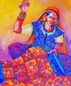 Woman Quilting Art Diamond Painting