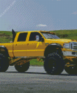 Yellow Ford Truck Diamond Painting