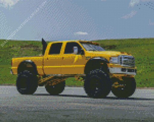 Yellow Ford Truck Diamond Painting