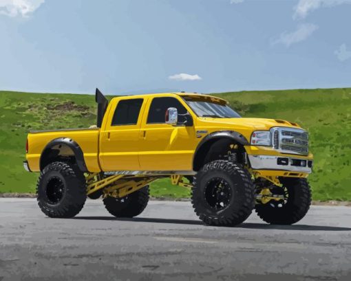 Yellow Ford Truck Diamond Painting