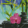 Zen Stones And Orchid Diamond Painting